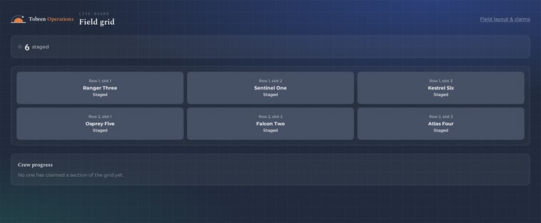 The board the flightline runs on.