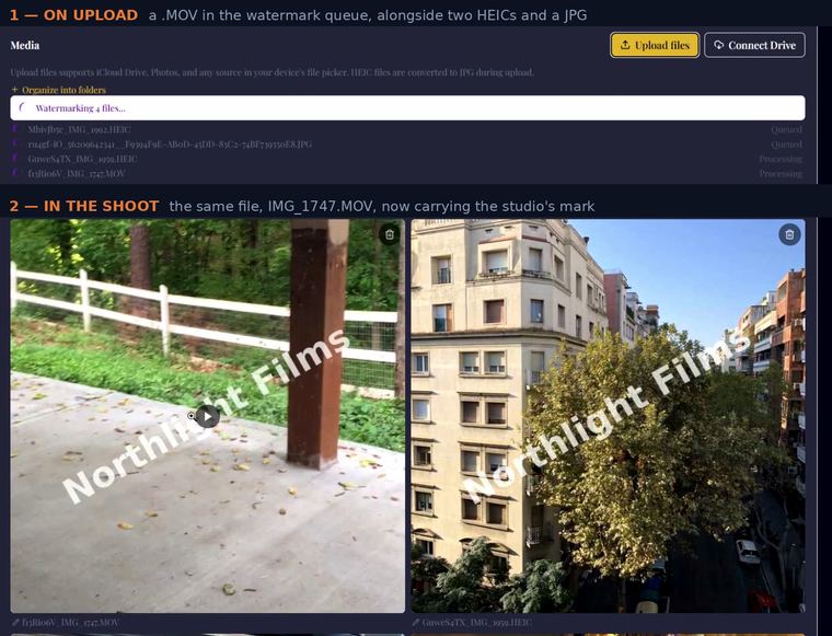 It watermarks the video too.
